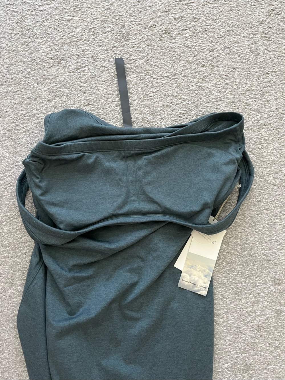 NWT Vuori Halo Essential DreamKnit Sleeveless Tank Dress-Lake Heather Size Lrg - Picture 10 of 11